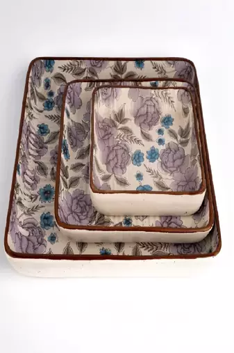 Mughal mist platter set of 3