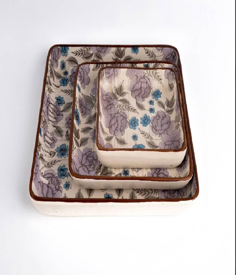 Mughal mist platter set of 3