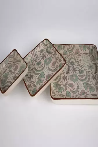 Mughal mist platter set of 3