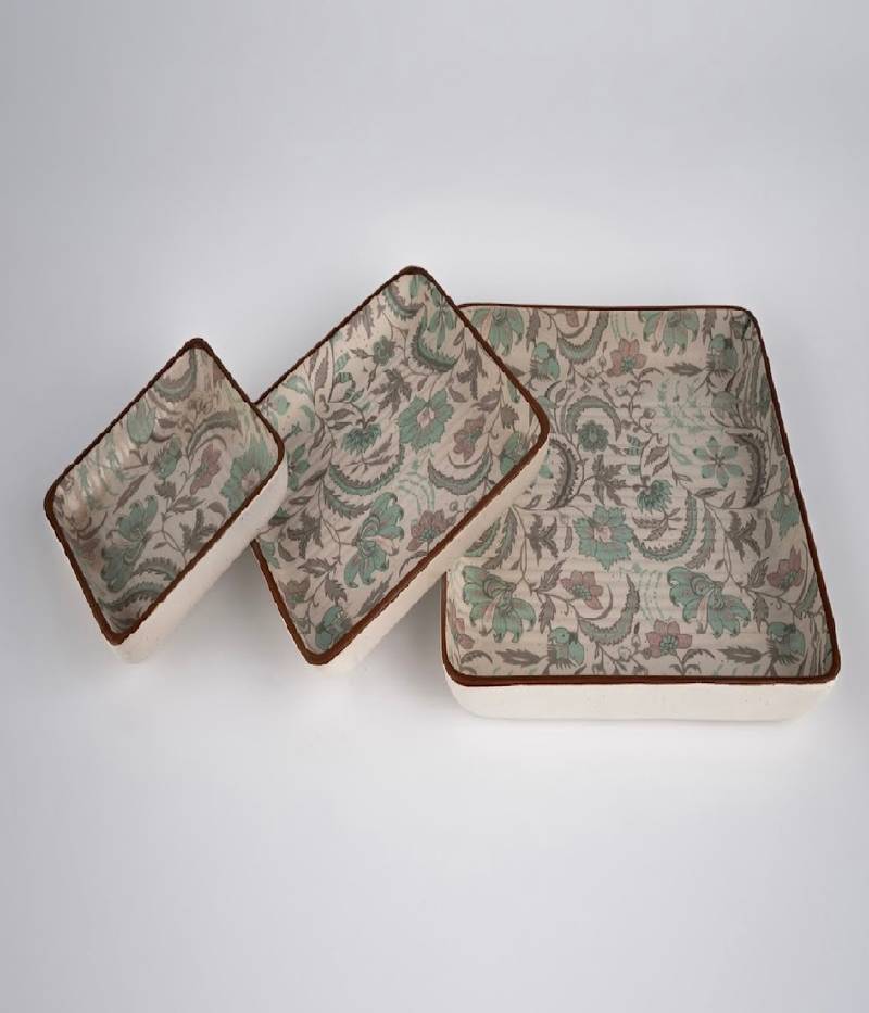 Mughal mist platter set of 3
