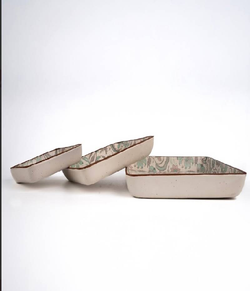 Mughal mist platter set of 3