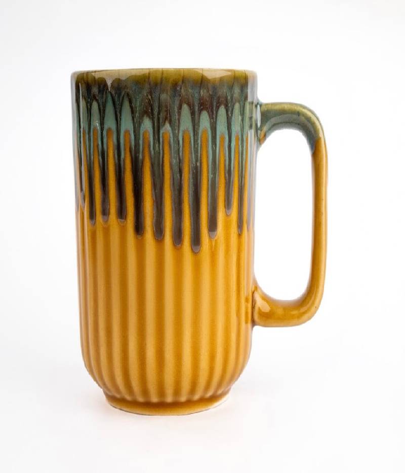 Aqua drizzle mugs