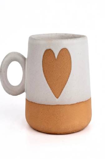 Golden heart mug