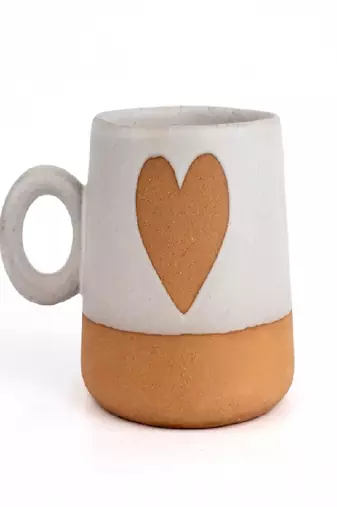 Golden heart mug