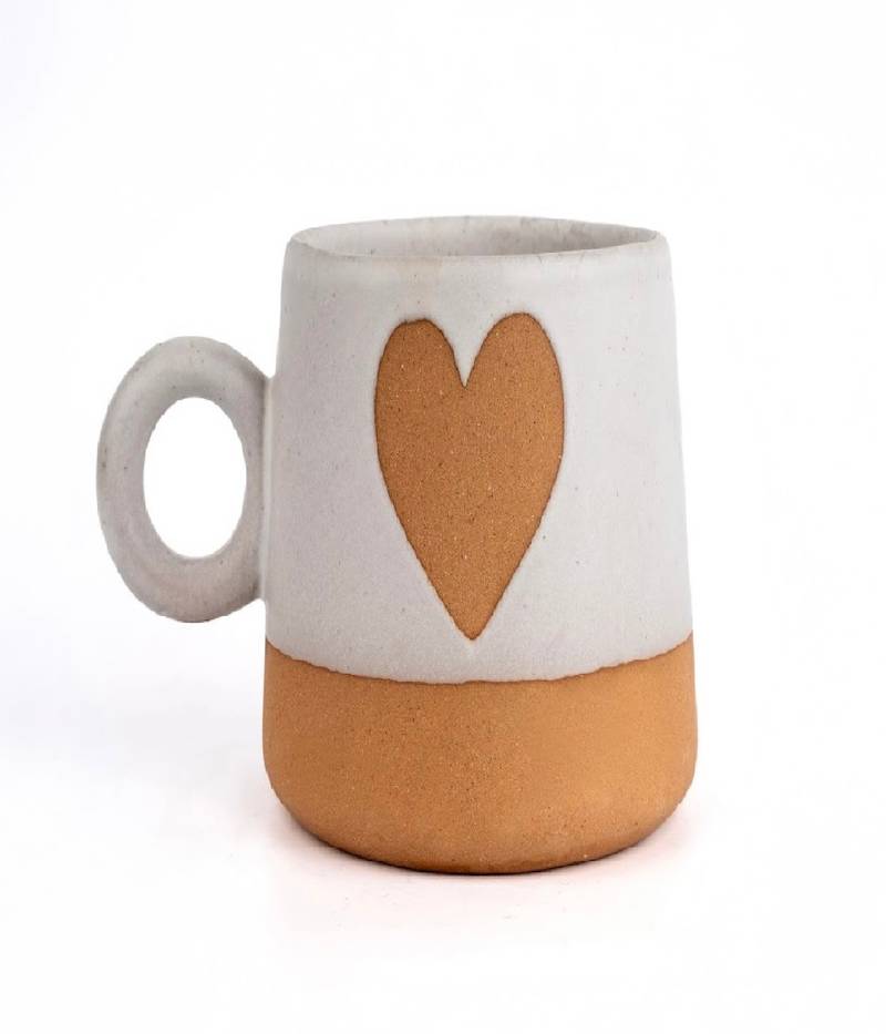 Golden heart mug