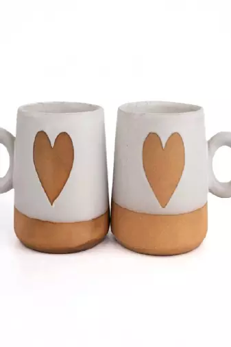 Golden heart mug