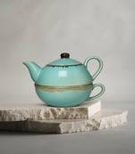 Midnight pour tea set for one