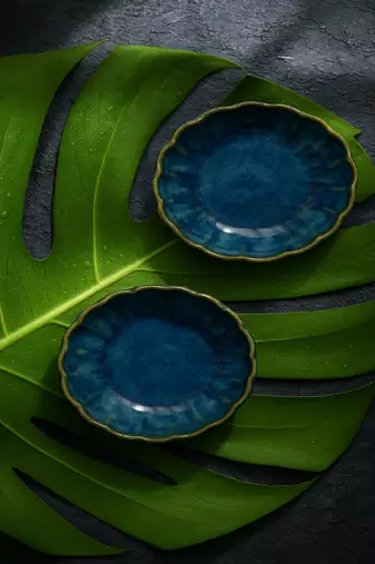 Ocean crest snack plate- set of 6