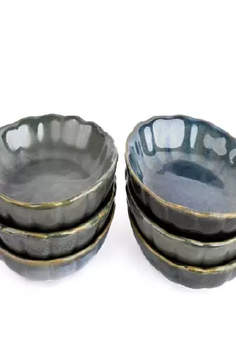 Ocean crest snack plate- set of 6