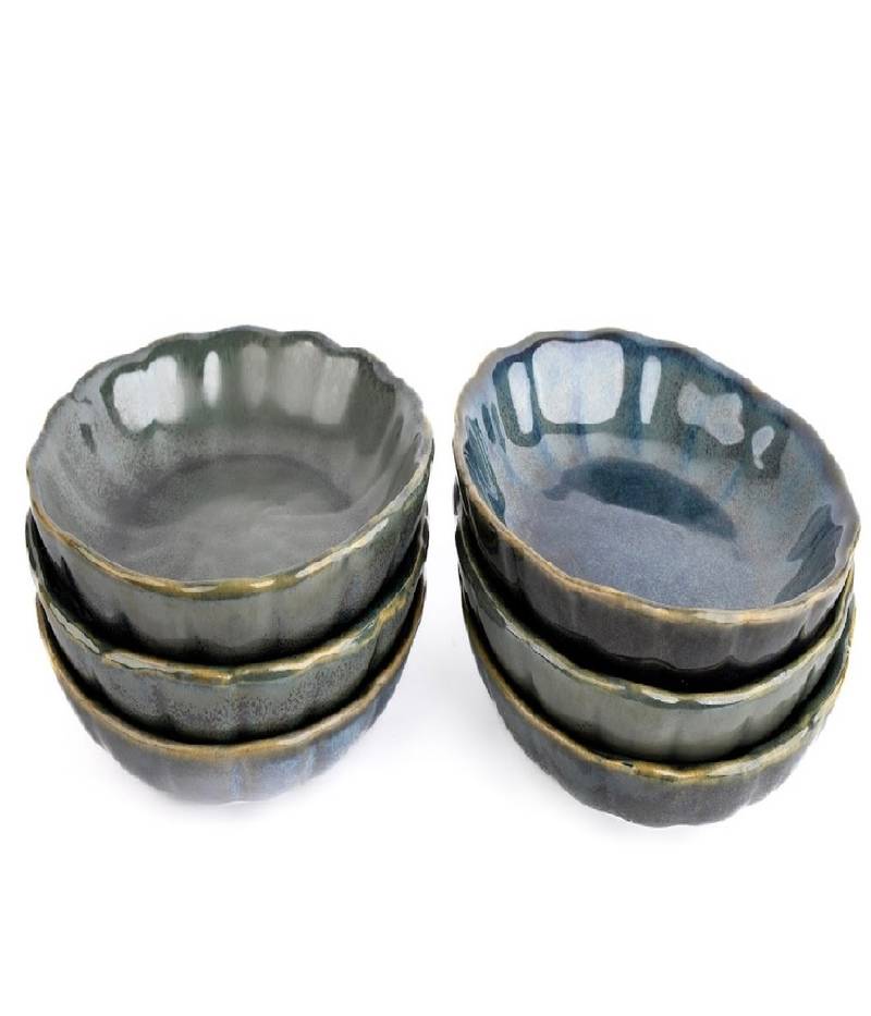 Ocean crest snack plate- set of 6