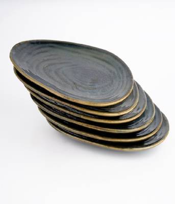 Tide echo snack plate set of 2 3