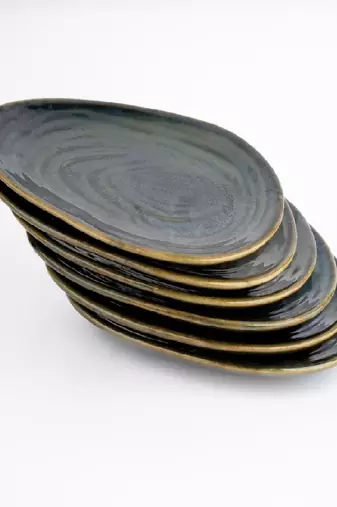 Tide echo snack plate set of 2