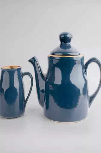 Midnight bloom tea set with tray