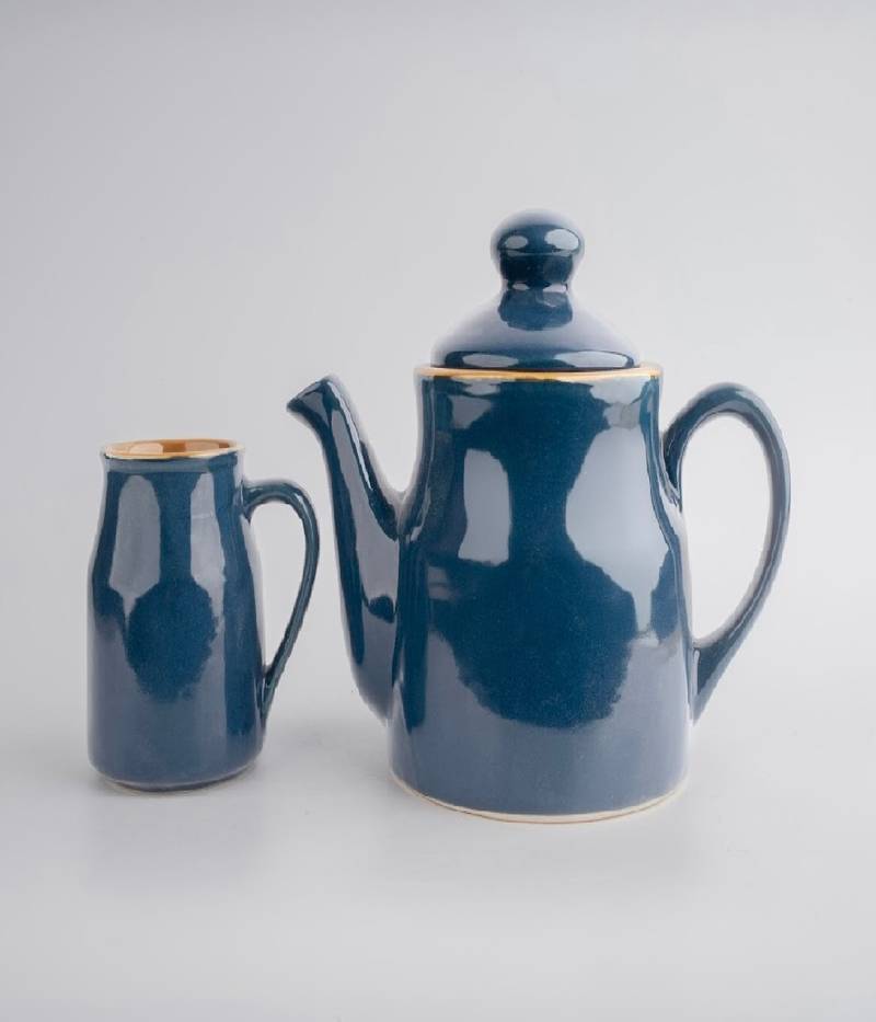 Midnight bloom tea set with tray