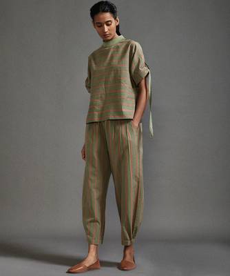 Green cotton co ord set 1