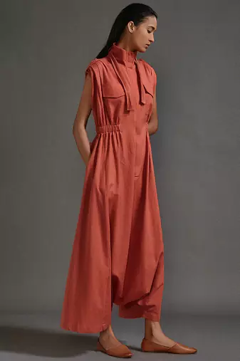 Orange cotton dress