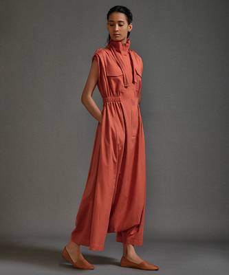 Orange cotton dress 4
