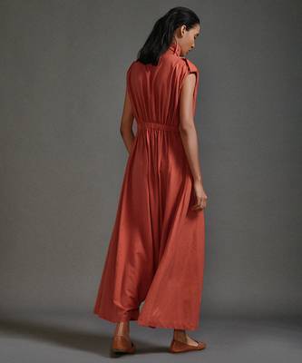 Orange cotton dress 5