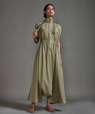 Green cotton dress 2