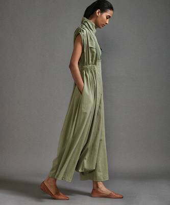 Green cotton dress 4