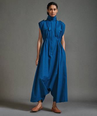 Blue cotton dress 1