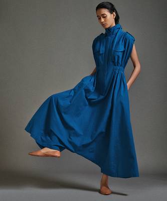 Blue cotton dress 2