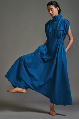Blue cotton dress