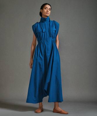 Blue cotton dress 3