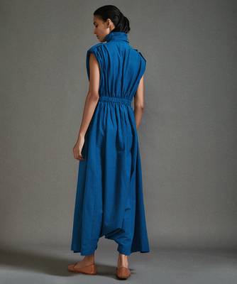 Blue cotton dress 4
