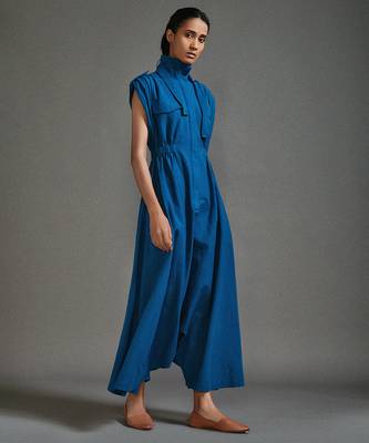 Blue cotton dress 5