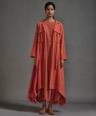Orange cotton jacket 1