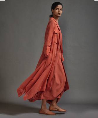 Orange cotton jacket 4
