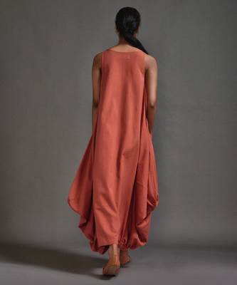 Orange cotton dress 2