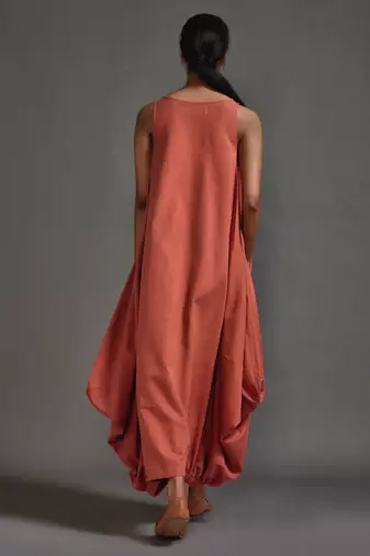 Orange cotton dress