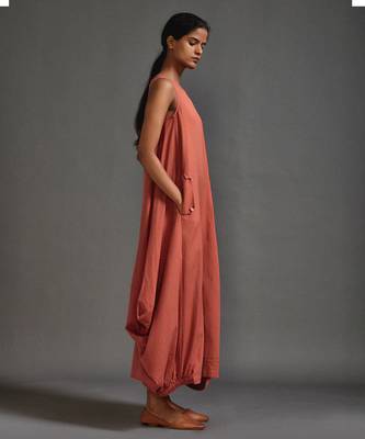 Orange cotton dress 3