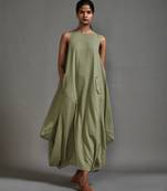 Green cotton dress