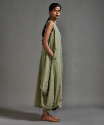 Green cotton dress 2