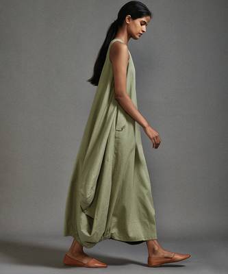 Green cotton dress 3