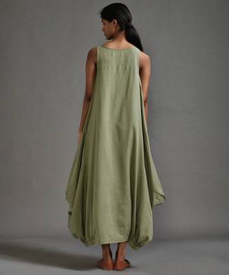 Green cotton dress 4