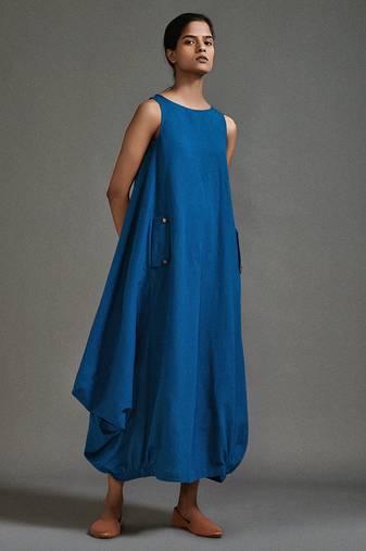 Blue cotton dress