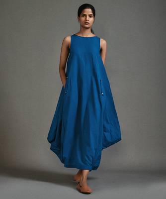 Blue cotton dress 2