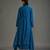 Blue cotton dress with jacket