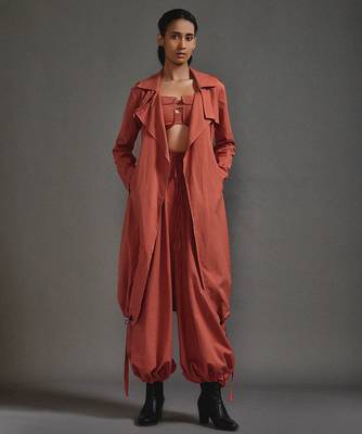 Orange cotton jacket 1