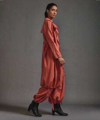 Orange cotton jacket 2