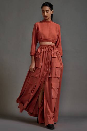 Orange cotton co ord set