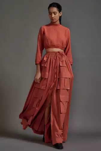 Orange cotton co ord set