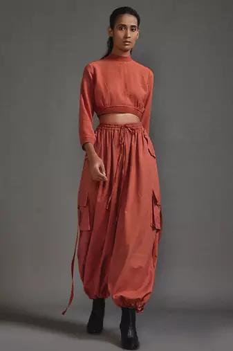 Orange cotton co ord set