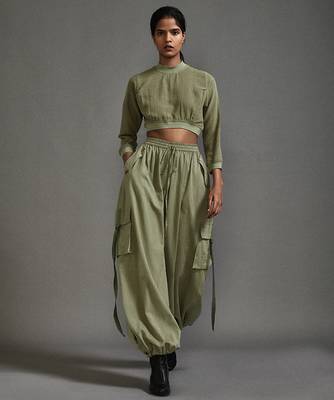 Green cotton co ord set 1
