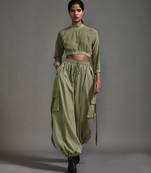 Green cotton co ord set
