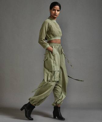 Green cotton co ord set 3